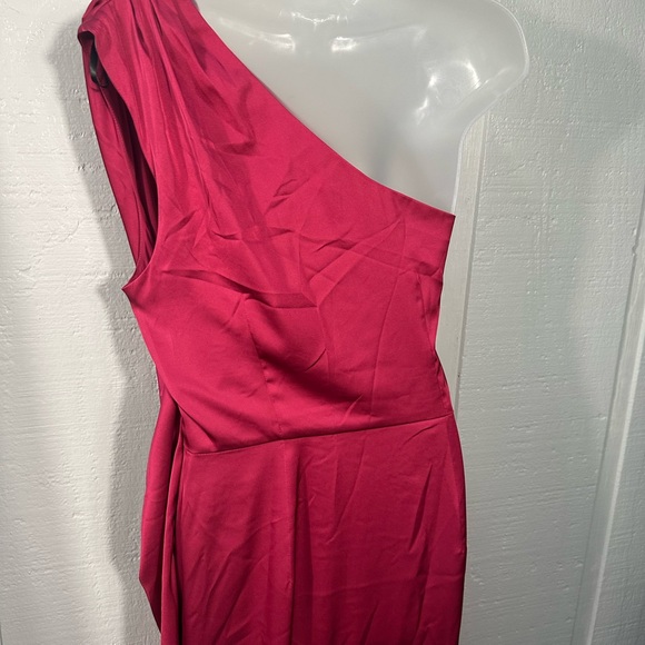 Donna Morgan Women's Pink One-Shoulder Midi Dress Size 10 NWT - Picture 11 of 11